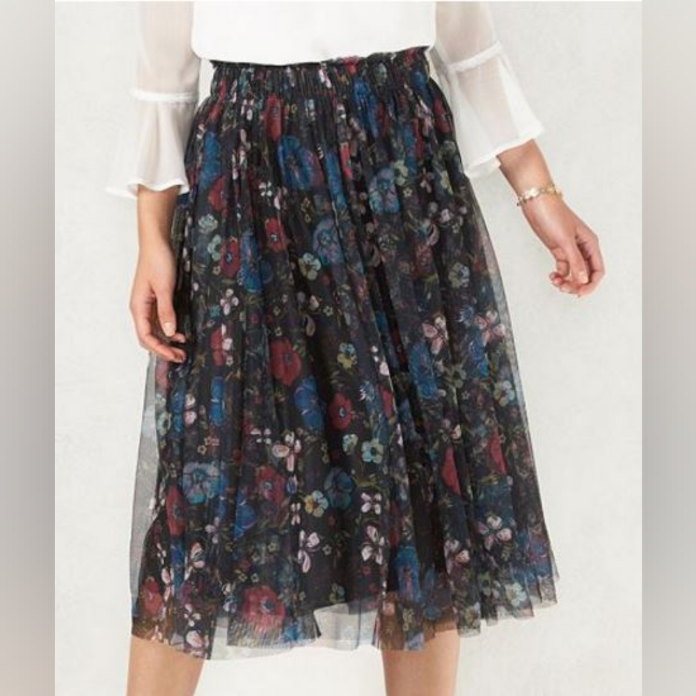 DIsney Snow White Black floral Tulle Skirt by Lauren Conrad Sz XL